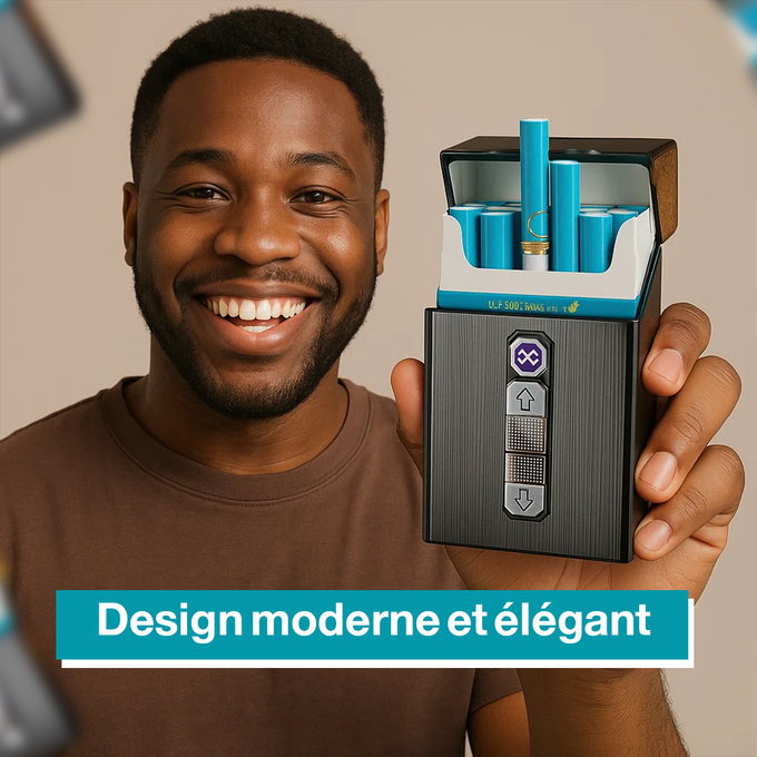 Étui à cigarettes intelligent avec briquet USB