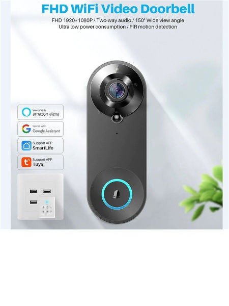 Sonnette intelligente Tuya 1080P